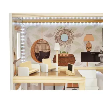 Domek dla lalek drewniany LULILO FLORO boho LED 78cm-851331