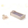 Domek dla lalek drewniany mebelki 70cm szary-852207