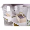 Domek dla lalek drewniany mebelki 70cm szary-852206