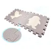 Mata edukacyjna piankowa puzzle szara ecru 36 elementów 150x150cm-852235