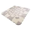 Mata edukacyjna piankowa puzzle szara ecru 36 elementów 150x150cm-852238