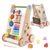 Pchacz dla dziecka chodzik drewniany kostka edukacyjna 6w1-852728