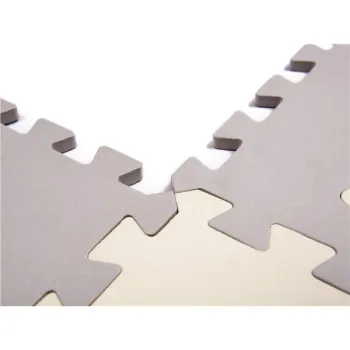 Mata edukacyjna piankowa puzzle szara ecru 36 elementów 150x150cm-852237