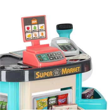 Sklep dla dzieci supermarket stragan wózek na zakupy akcesoria miętowy-852495