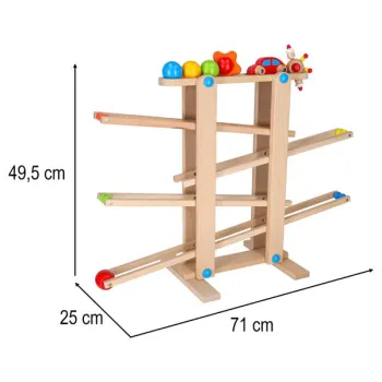 Tor kulkowy drewniany kulodrom montessori XXL-852727