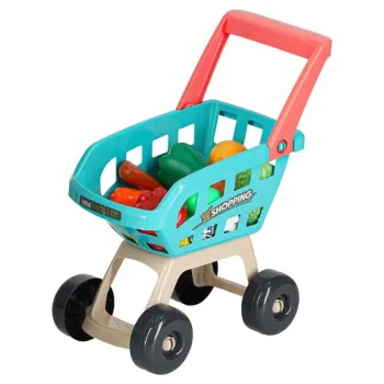 Sklep dla dzieci supermarket stragan wózek na zakupy akcesoria miętowy-852485