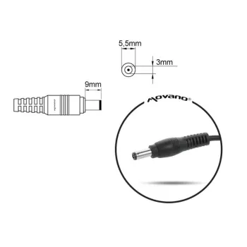 Zasilacz Movano 19v 3.16a (5.5x3.0 pin) 60W do Samsung-854750