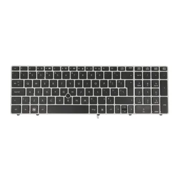 Klawiatura laptopa do HP EliteBook 8560P, 8570P srebrna (trackpoint)-860177