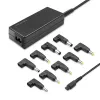 Qoltec Uniwersalny zasilacz do laptopa 65W | Automatyczny | MultiPlug | 9 wtyczek | +kabel zasilający