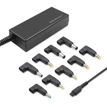 Qoltec Uniwersalny zasilacz do laptopa 65W | Automatyczny | MultiPlug | 9 wtyczek | +kabel zasilający-875053