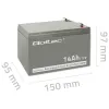 Qoltec Akumulator AGM | 12V | 14Ah | Bezobsługowy | Wydajny | LongLife | do UPS, security-878444