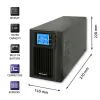Qoltec Zasilacz awaryjny UPS On-line | Pure Sine Wave | 1kVA | 800W | LCD | USB-878333