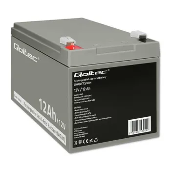Qoltec Akumulator AGM | 12V | 12Ah | Bezobsługowy | Wydajny | LongLife | do UPS, security-878782