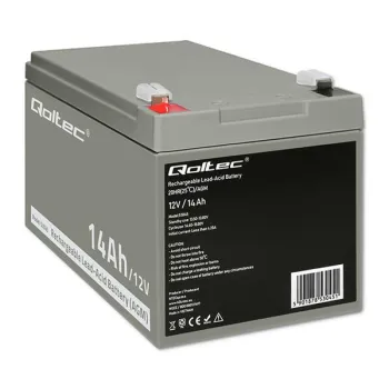 Qoltec Akumulator AGM | 12V | 14Ah | Bezobsługowy | Wydajny | LongLife | do UPS, security-878446