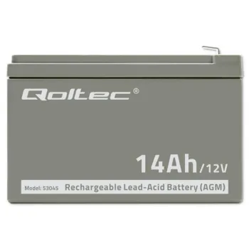 Qoltec Akumulator AGM | 12V | 14Ah | Bezobsługowy | Wydajny | LongLife | do UPS, security-878443