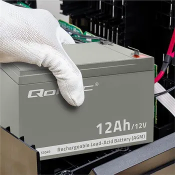Qoltec Akumulator AGM | 12V | 12Ah | Bezobsługowy | Wydajny | LongLife | do UPS, security-878779