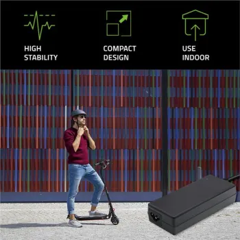 Qoltec Ładowarka do hulajnogi Xiaomi, roweru, skutera elektrycznego Ninebot 84W | 36V | 42V | 2A | 8.0*8.0+pin | +kabel