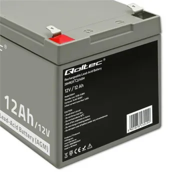 Qoltec Akumulator AGM | 12V | 12Ah | Bezobsługowy | Wydajny | LongLife | do UPS, security-878777