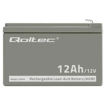 Qoltec Akumulator AGM | 12V | 12Ah | Bezobsługowy | Wydajny | LongLife | do UPS, security-878778