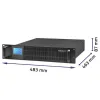 Qoltec Zasilacz awaryjny UPS RACK | 1kVA | 800W | LCD-879899
