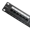 Qoltec Patch panel RACK | 24 porty | kat.5E UTP | Czarny-879573
