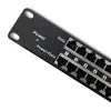 Qoltec Patch panel RACK| 48V | 24 porty | Passive PoE Injector | Czarny-879577