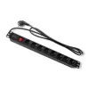 Qoltec Listwa zasilająca PDU do RACK 19'' | 1U | 16A | 8xSCHUKO | 2m-879609
