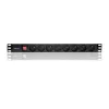 Qoltec Listwa zasilająca PDU do RACK 19'' | 1U | 16A | 8xFRENCH | 2m-879625