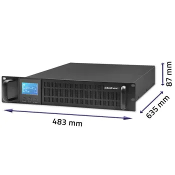 Qoltec Zasilacz awaryjny UPS RACK | 2kVA | 1600W | LCD-879911