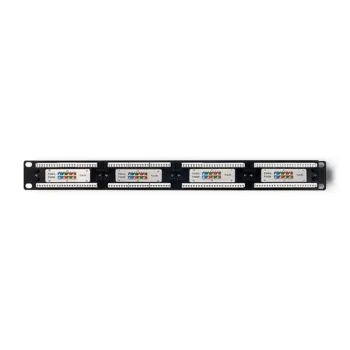 Qoltec Patch panel RACK | 24 porty | kat.5E UTP | Czarny-879574
