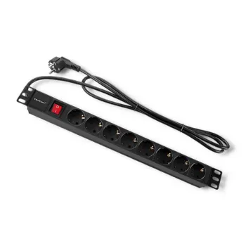 Qoltec Listwa zasilająca PDU do RACK 19'' | 1U | 16A | 8xSCHUKO | 2m-879609