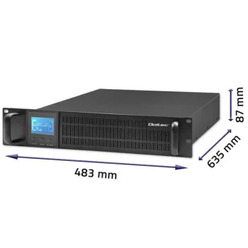 Qoltec Zasilacz awaryjny UPS RACK | 3kVA | 2400W | LCD-879923