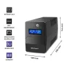 Qoltec Zasilacz awaryjny UPS Line Interactive | Monolith | 650VA | 360W | LCD | USB | RJ45-880686