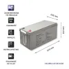 Qoltec Akumulator AGM | 12V | 200Ah | 54.1kg | Bezobsługowy | Mocny | LongLife | do UPS, kampera, łodzi, pieca-880634