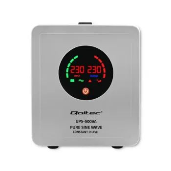 Qoltec Zasilacz awaryjny UPS 500VA/350 | Przetwornica 12/230V z AVR | SF | Sinus-881746