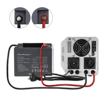 Qoltec Zasilacz awaryjny UPS 500VA/350 | Przetwornica 12/230V z AVR | SF | Sinus-881743