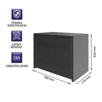 Qoltec Obudowa modułu bateryjnego | 18Ah | 8kW-881502