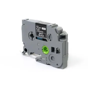 Taśma JetWorld Biały na Matowym Czarnym Zamiennik Brother 12mm x 8m TZe-MQ335 (TZEMQ335, TZMQ335, TZ-MQ335, AZEMQ335, AZE-MQ335)