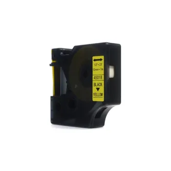 Taśma JetWorld Zamiennik Dymo D1 Czarny na Żółtym 12mm x 7m LM100, LM100+, LM200, LM300, LM400, LM420P, LM350, LM350D, LM360D, LM450D, LM260P, LM120P,