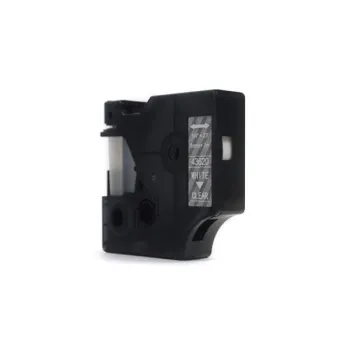 Taśma JetWorld Zamiennik Dymo D1 Biały na Przezroczystym 6mm x 7m LM100, LM100+, LM200, LM300, LM400, LM420P, LM350, LM350D, LM360D, LM450D, LM260P, L