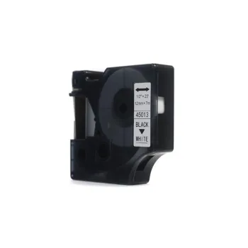 Taśma JetWorld Zamiennik Dymo D1 Czarny na Białym 12mm x 7m LM100, LM100+, LM200, LM300, LM400, LM420P, LM350, LM350D, LM360D, LM450D, LM260P, LM120P,