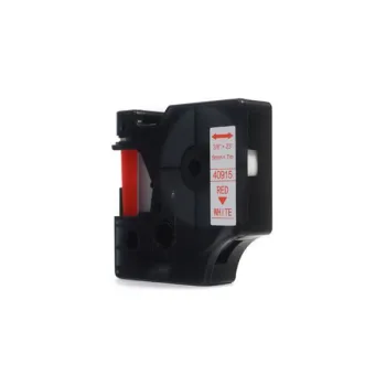Taśma JetWorld Zamiennik Dymo D1 Czerwony na Białym 9mm x 7m  LM100, LM100Plus, LM100Series, LM120P, LM280, LM300, LM350, LM350D, LM350Series, LM360D,