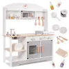 Kuchnia dla dzieci drewniana  MDF MODERN CLASSIC akcesoria 82cm szara