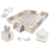 Mata edukacyjna piankowa puzzle szara ecru 36 elementów 150x150cm