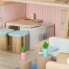 Domek dla lalek w walizce akcesoria drewniane mebelki-914843