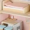 Domek dla lalek w walizce akcesoria drewniane mebelki-914845