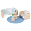 Domek dla lalek w walizce akcesoria drewniane mebelki-914848
