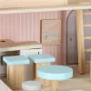 Domek dla lalek w walizce akcesoria drewniane mebelki-914844