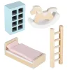 Domek dla lalek w walizce akcesoria drewniane mebelki-914850
