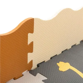 Mata edukacyjna piankowa puzzle brązowa 143 x 143 cm 36 elementów-914468